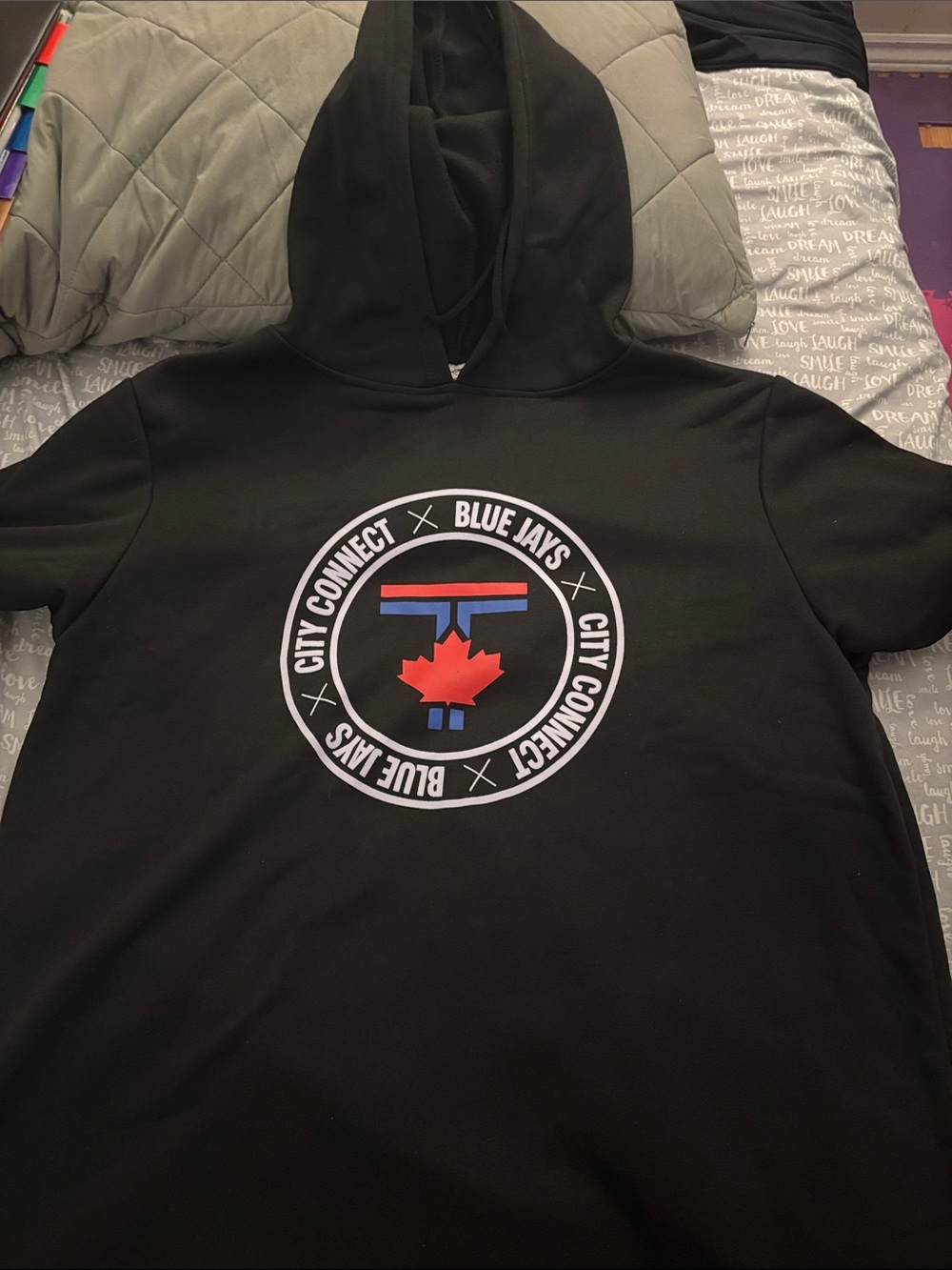 Blue Jays City Connect Black Hoodie with Maple Logo